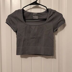 Wild Fable Charcoal Ribbed Crop Top